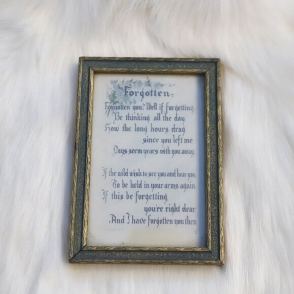 Antique Framed Poem